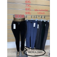 Spodnie welurowe damskie  3006  Roz  6XL-9XL  Mix kolor   